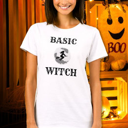 Bruja Básica Montando Escoba Mujer Camiseta Person