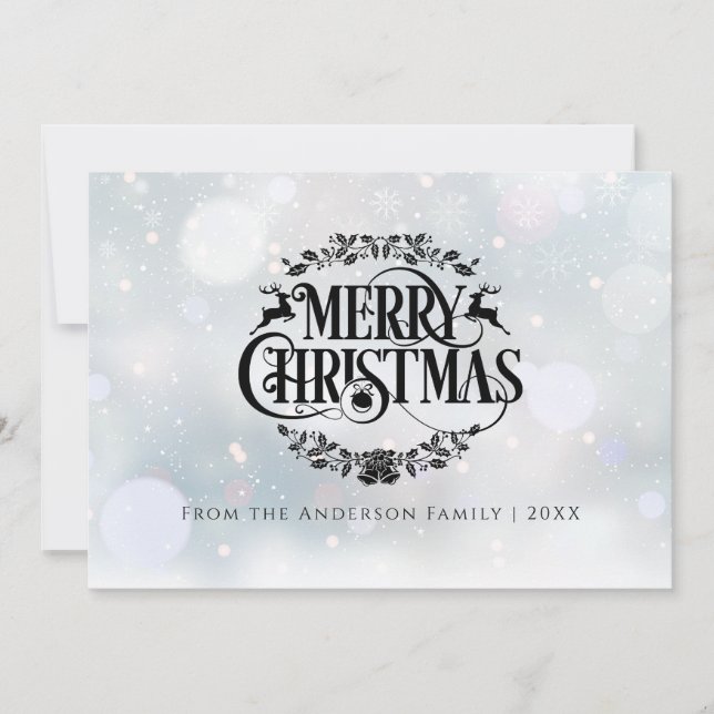 Bruja botánica de renos Feliz Navidad (Anverso)