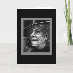 Bruja con la tarjeta del cuervo III Halloween