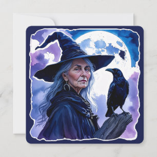 Bruja con un Raven - Halloween Fan 1