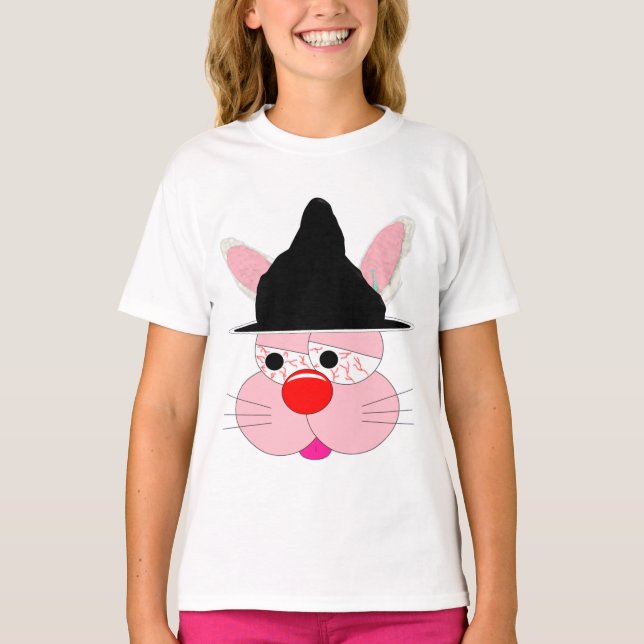 Bruja Conejo Bonito Halloween - Camiseta Gráfica d (Anverso)