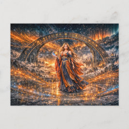 Bruja Cósmica – Tarjeta Postal de Fantasía