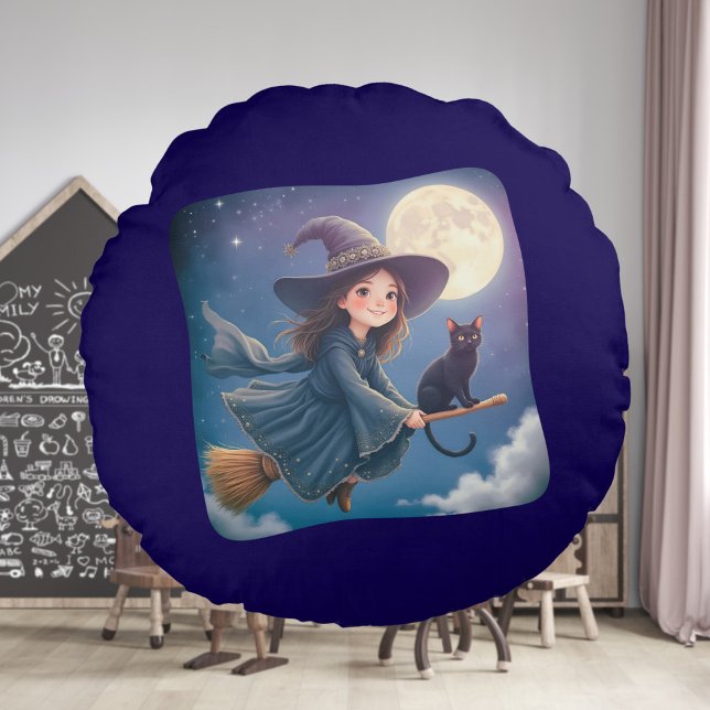 Bruja Cuidada Con Almohada De Ronda De Gato (Subido por el creador)