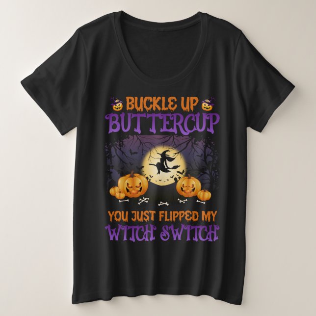 Bruja de Halloween cambia Cinturón de seguridad Bu (Anverso del diseño)