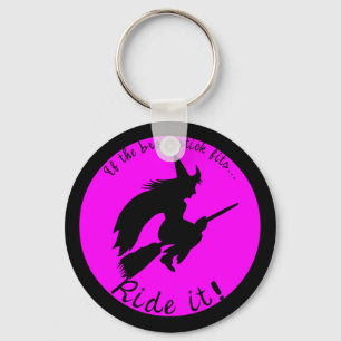 Bruja de Halloween en llavero divertido del