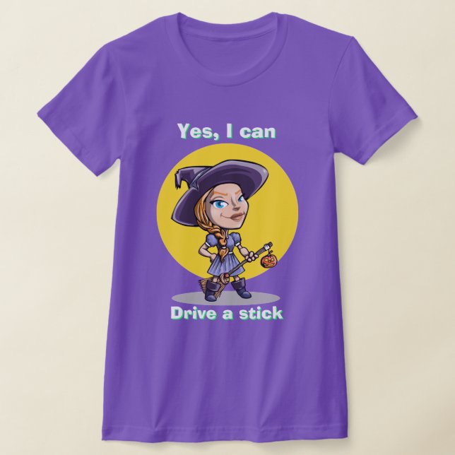 Bruja de Halloween SÍ PUEDO CONDUCIR UNA Camiseta  (Distribución)