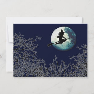 Bruja de invitaciones a fiesta de Halloween