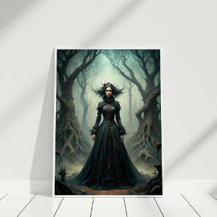 Bruja de la luna oscura - Arte de pared de la rein