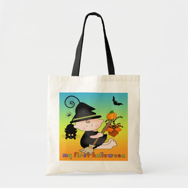 Bruja del bebé mis 1ros bolsos de Halloween (Frente)