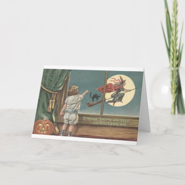 Bruja del vuelo a través de la tarjeta de la (Anverso)