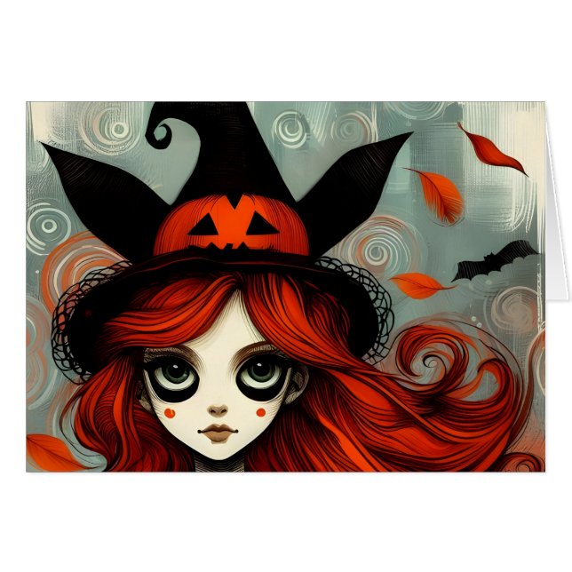 Bruja Embrujada de Halloween (Anverso (Horizontal))