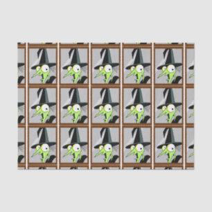 Bruja En El Papel Del Tejido Espejo