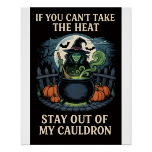 Bruja en el Poster Cauldron