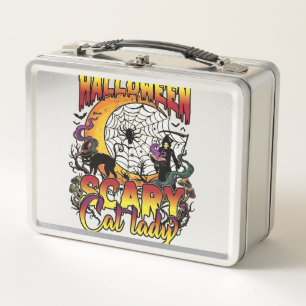 Bruja Gatos Espeluznantes Halloween Segador Luna M