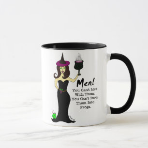 Bruja "hombres del vino!" Taza del día de las