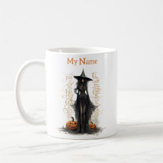 Bruja Mágica Negra: Copa Personalizada de Brujas d