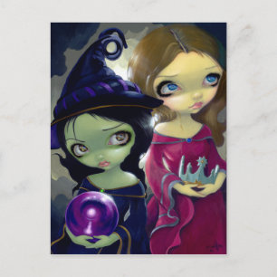 Bruja malvada y postal Glinda