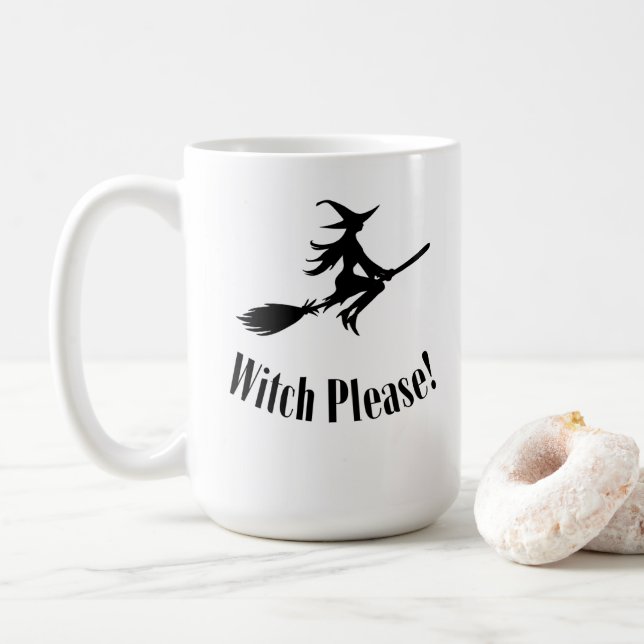 Bruja Por favor taza de café 15 oz (Con donut)