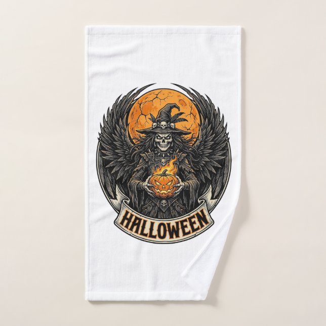 Bruja Vintage de Halloween Gótico (Toalla de mano)