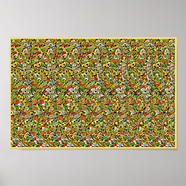 Bruja voladora y su gato - impresión 3D oculta (Frente)