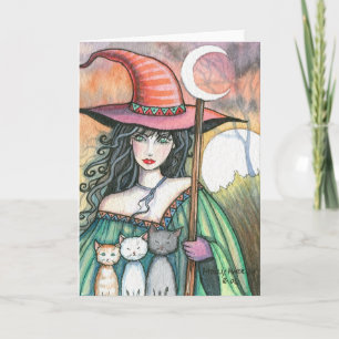 Bruja y tarjeta de trío por Molly Harrison