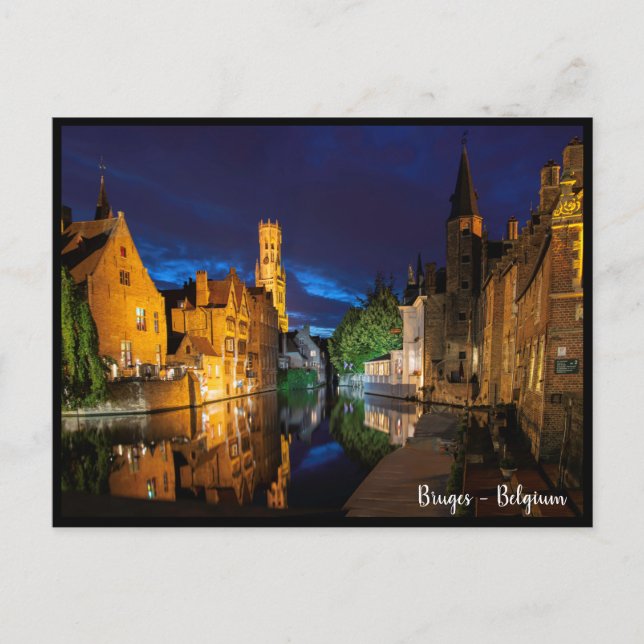 Brujas, Bélgica. Brujas, tarjeta postal (Anverso)