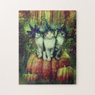 Brujas en rompecabezas del disfraz