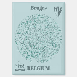 Brujas, imán de mapas de Bélgica