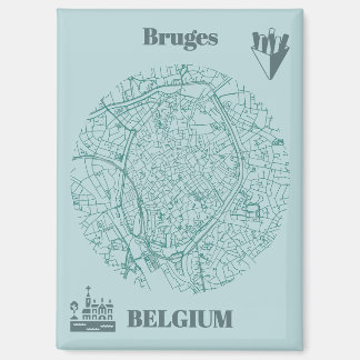 Brujas, imán de mapas de Bélgica