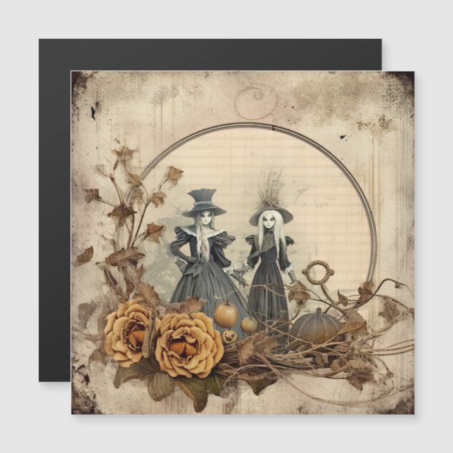 Brujería de Halloween vintage (12) (Anverso/Reverso)