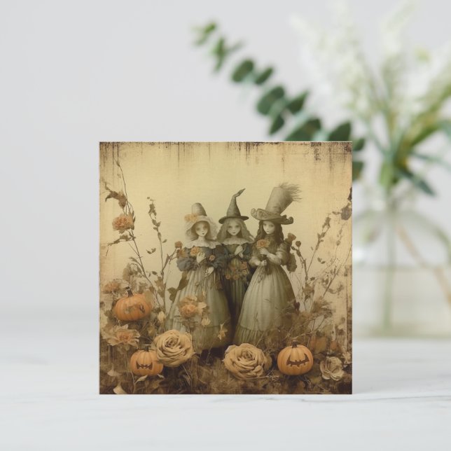 Brujería de Halloween vintage (5) (Anverso de pie)