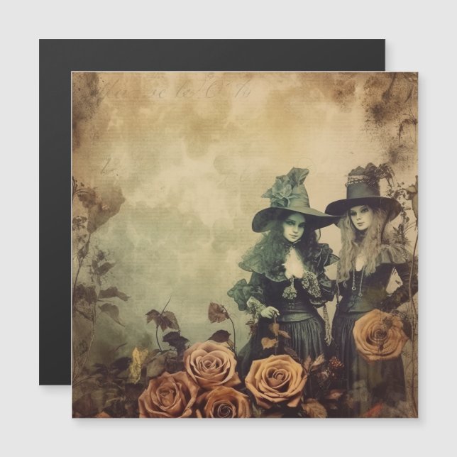 Brujería de Halloween vintage (7) (Anverso/Reverso)
