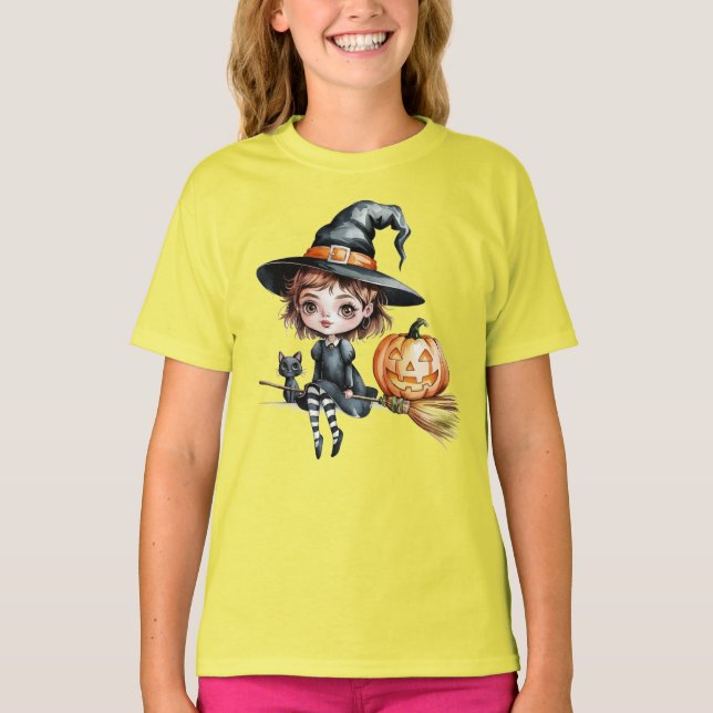 Brujería Halloween Magia Trick o camiseta para niñ (Anverso)
