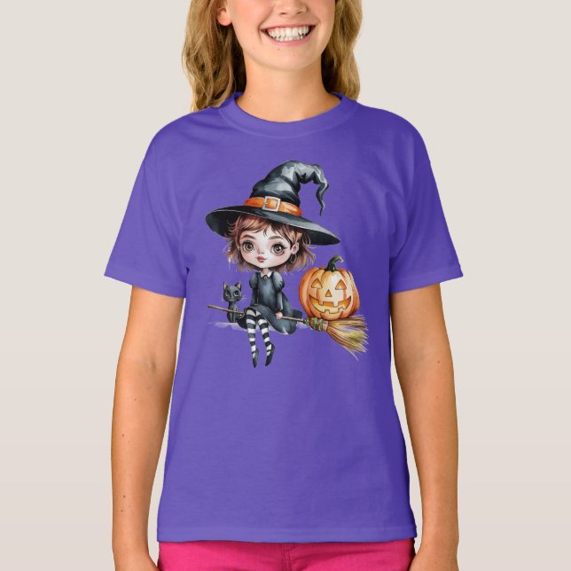 Brujería Halloween Magia Trick o camiseta para niñ (Anverso)