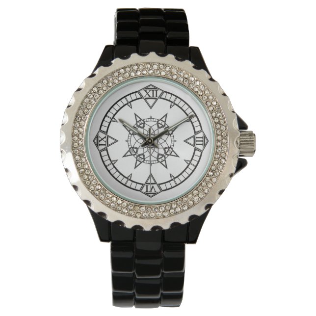 Brújula de tatuaje gótico para reloj (Anverso)