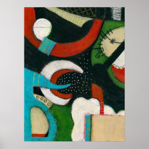 Brújula en el arte de pared de Poster nocturno