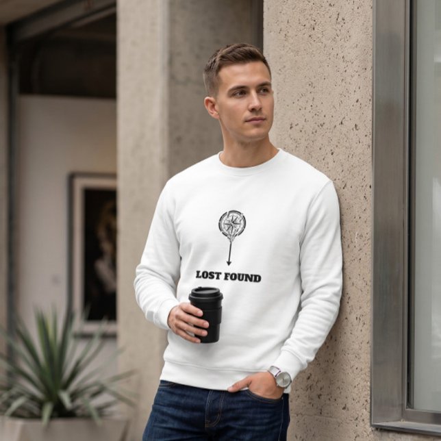 Brújula Geométrica Perdida Encontrada Sudadera Cue (Subido por el creador)