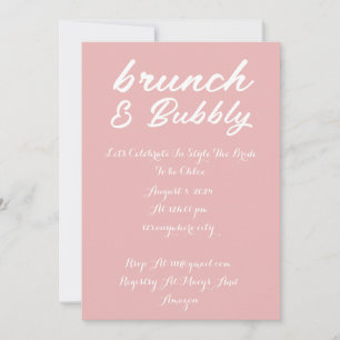BRUNCH & BUBBLY BRIDAL DUCHA INVITACIÓN ROSA