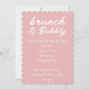 BRUNCH & BUBBLY BRIDAL DUCHA INVITACIÓN ROSA