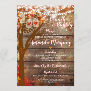 Brunch & Bubbly de invitación a ducha de novia rús
