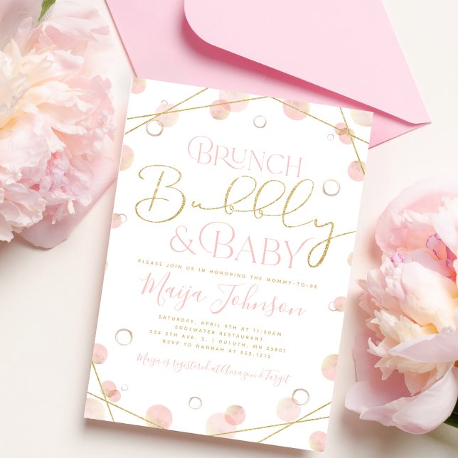 Brunch Bubbly e invitación a Baby Shower (Subido por el creador)