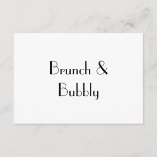 Brunch & Bubbly , tarjeta RSVP