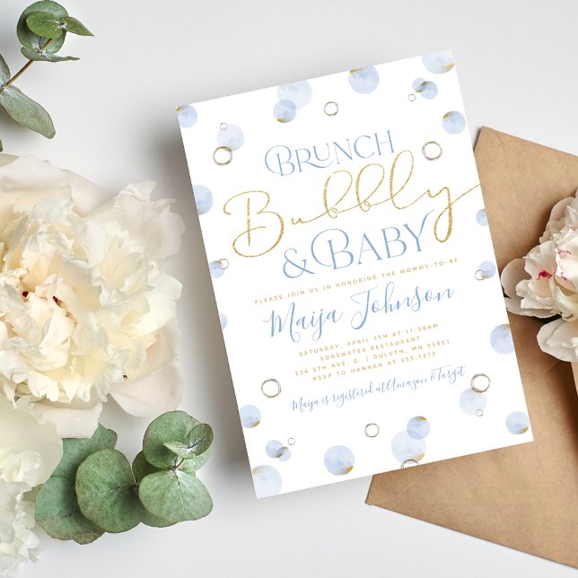 Brunch Bubbly y Invitación de Baby Shower (Subido por el creador)