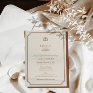 Brunch clásico de color crudo con ducha de novia