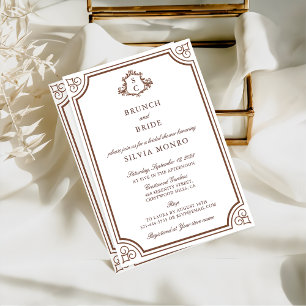 Brunch con la invitación a la ducha de novia