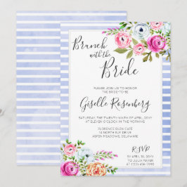 Brunch Con La Novia Invitación Floral Moderna