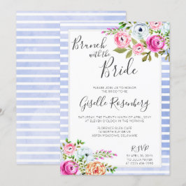 Brunch Con La Novia Invitación Floral Moderna