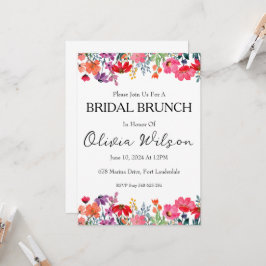 brunch con las invitaciones del brunch de novia