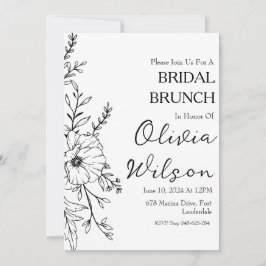 brunch con las invitaciones del brunch de novia