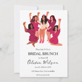 brunch con las invitaciones del brunch de novia